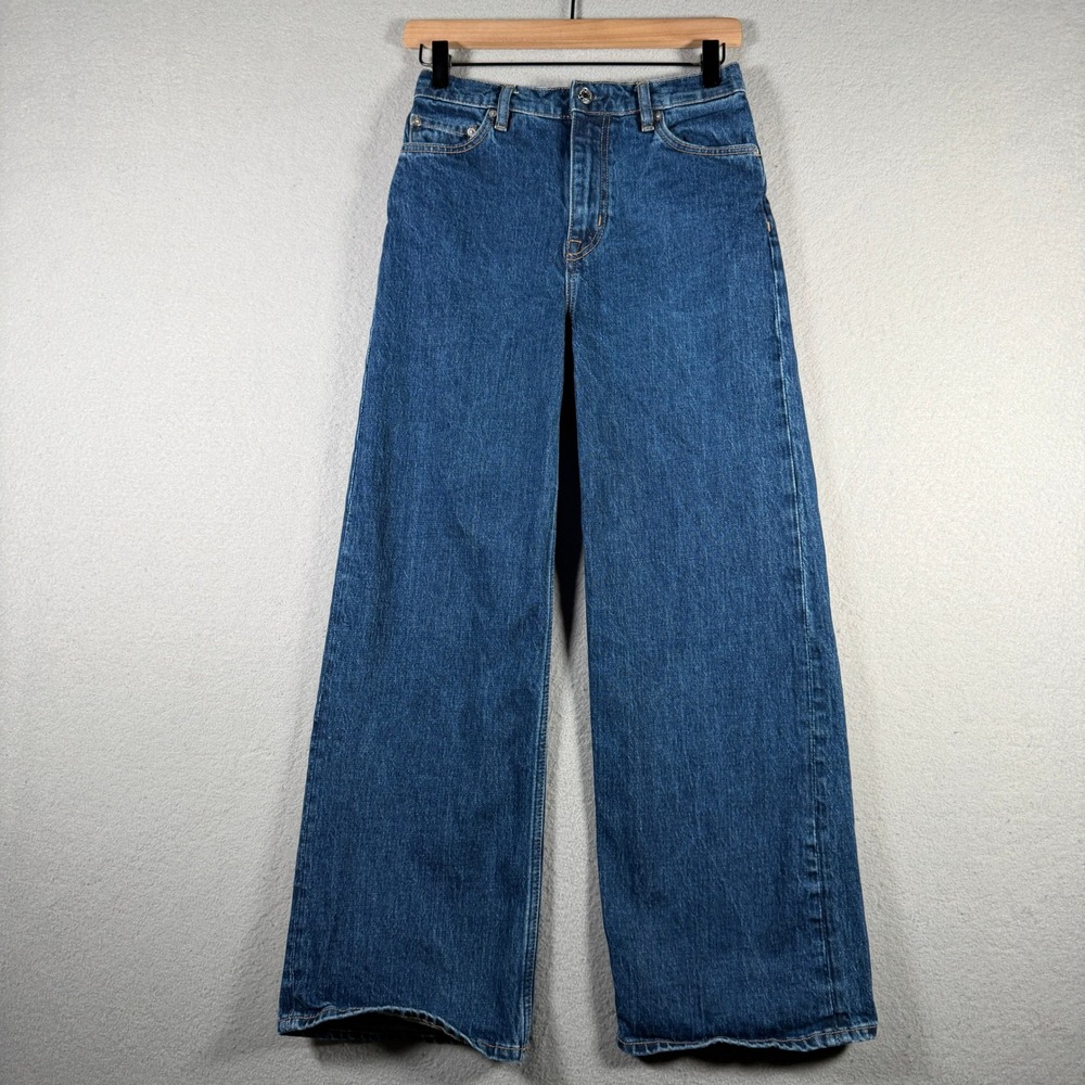 & Other Stories Women Blue High Waist Wide Leg Jeans Size 26/28 O/N 214692